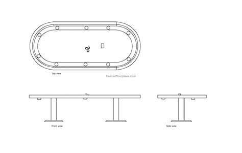 Blocos De Cad Mesa De Poker