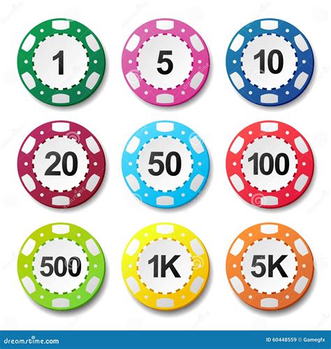 Casino Poker Chips Valores De Cor