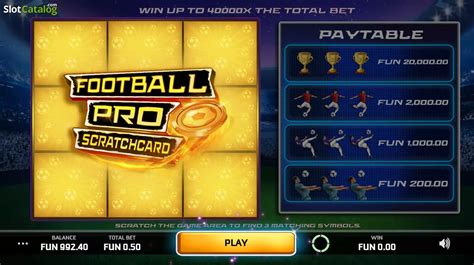 Football Pro Scratchcard Betsson