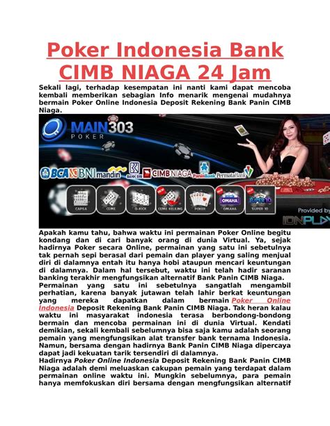 Poker Online Cimb Niaga