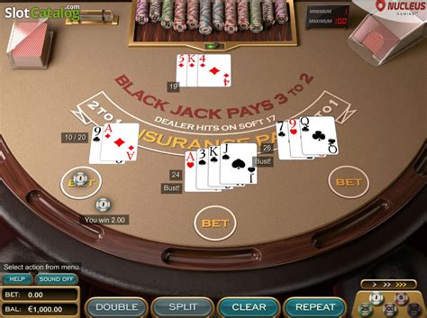 Single Deck Blackjack Nucleus Gaming Novibet